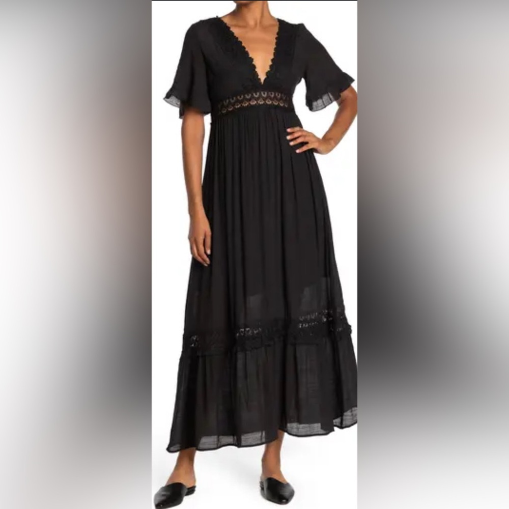 Wishlist Black Lace Maxi Dress